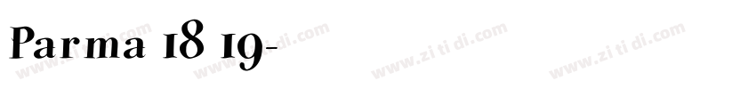 Parma 18 19字体转换